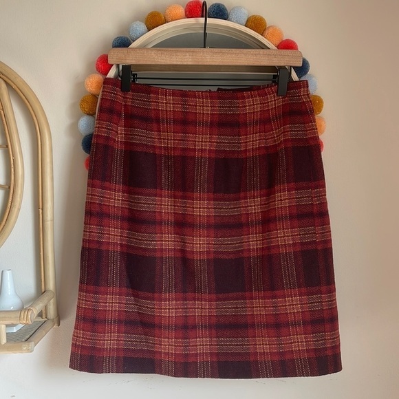Vintage J.G. Hook Wool Plaid Skirt - Picture 1 of 6